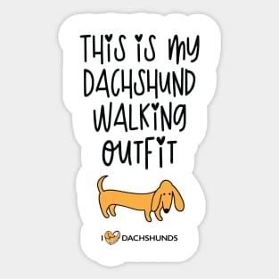 This Is My Dachshund Walking Outfit Sticker